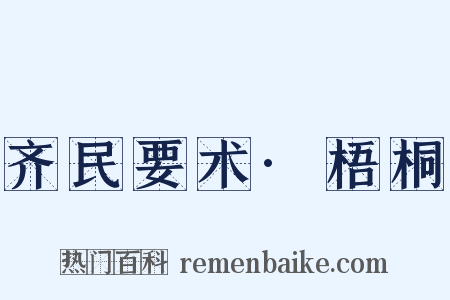 齐民要术·梧桐是什么意思的图片